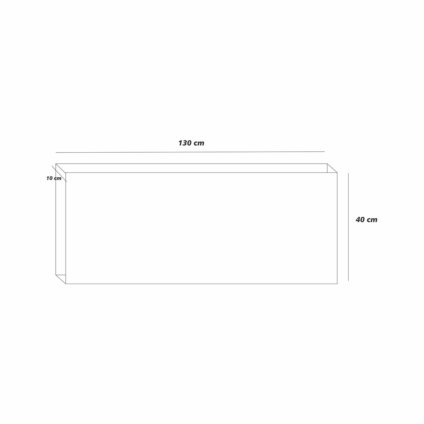 Dikdortgen Minder 130X40Cm