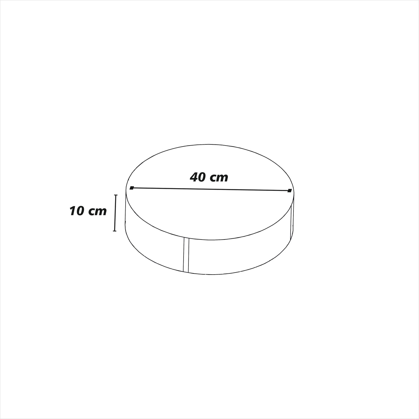 Kadife Kumaş Blok Sünger Makaron Minder - Onlu Set 40 cm