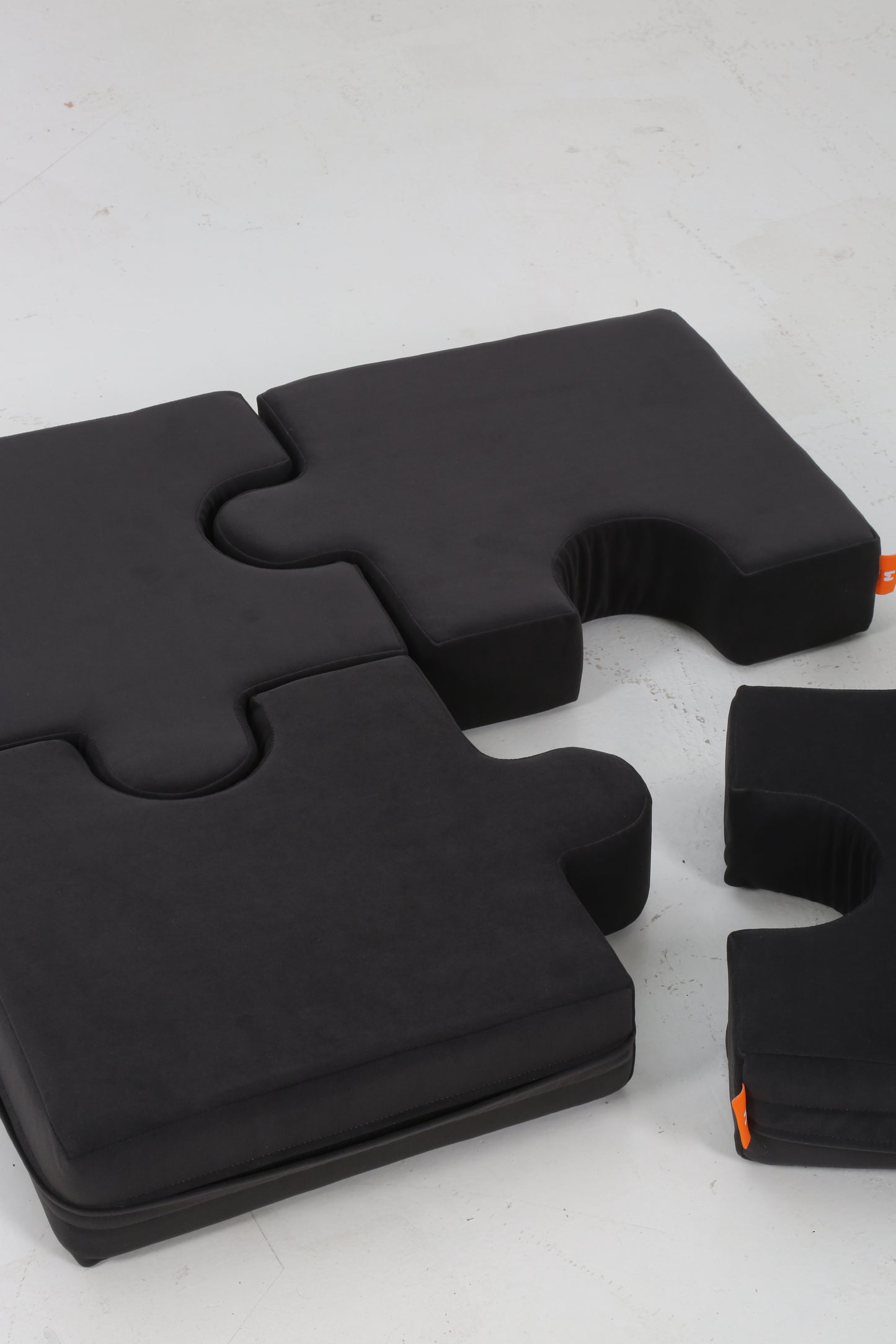 Premium Kumaş Blok Sünger Puzzle Minder Dörtlü Set 40x40 cm