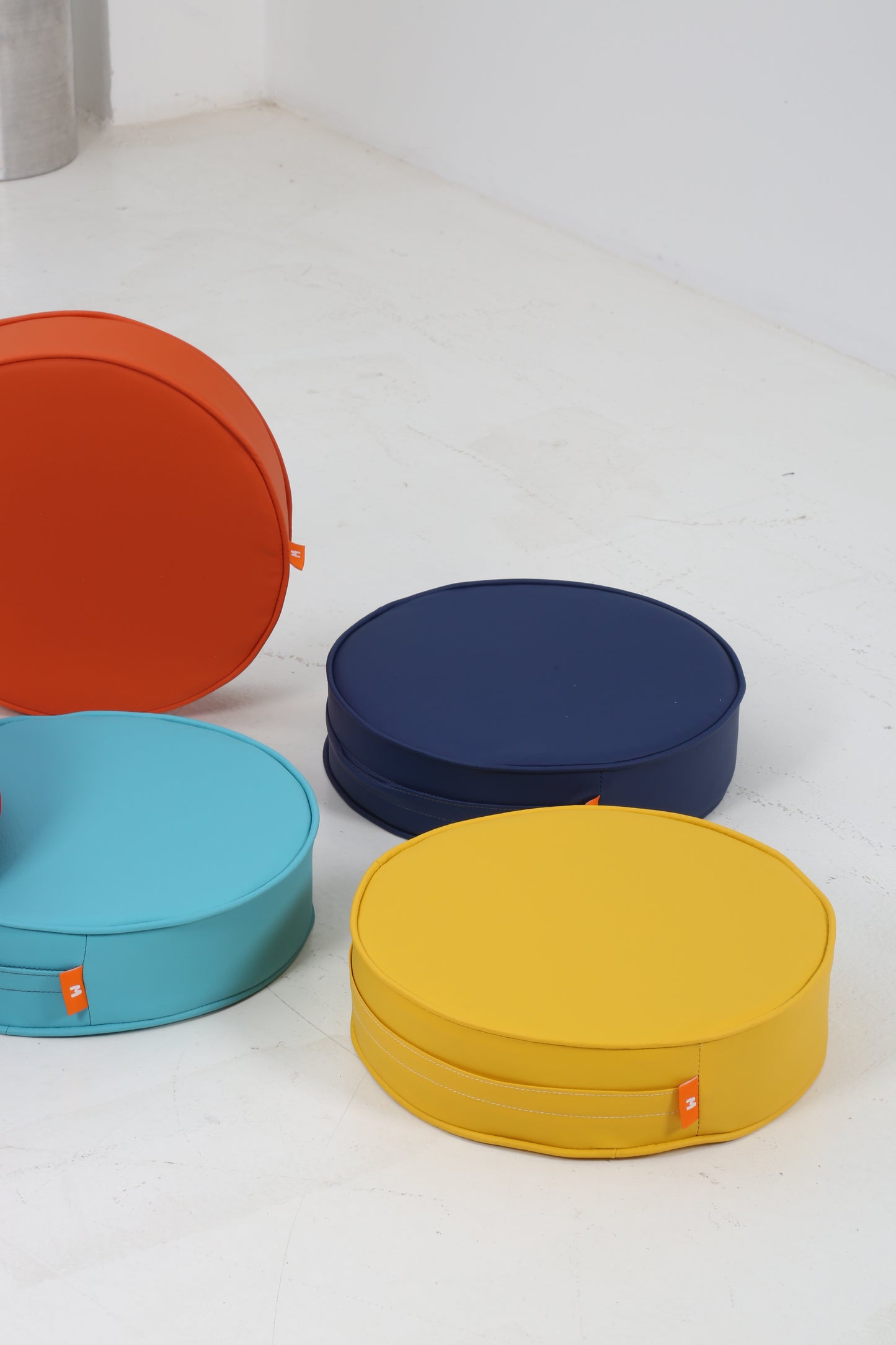 Deri Kumaş Blok Sünger Makaron Minder - Onlu Set 40 cm