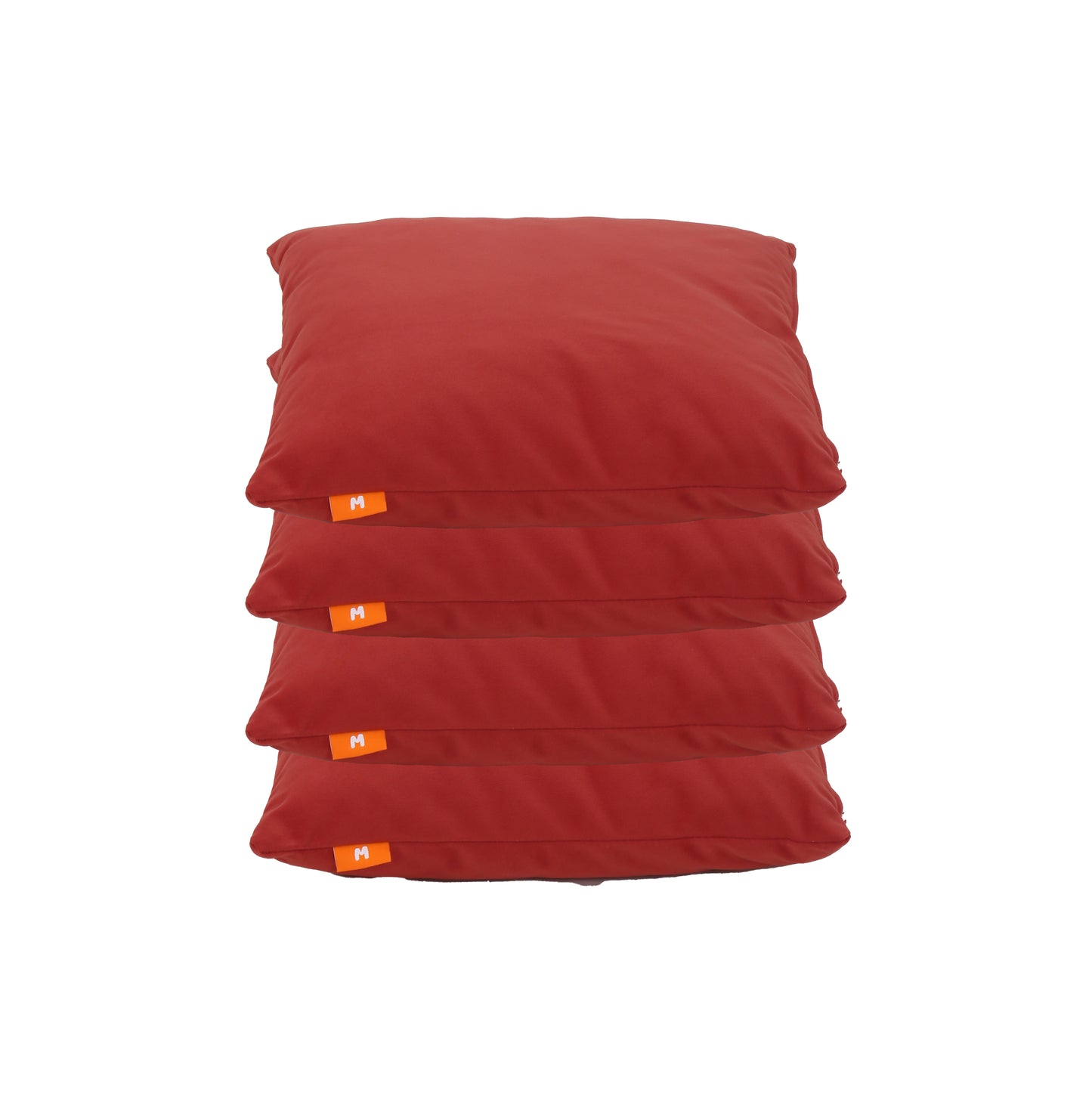 Premium Kumaş Boncuk Silikon ve Kırpık Sünger Kare Minder Dörtlü Set 40 cm