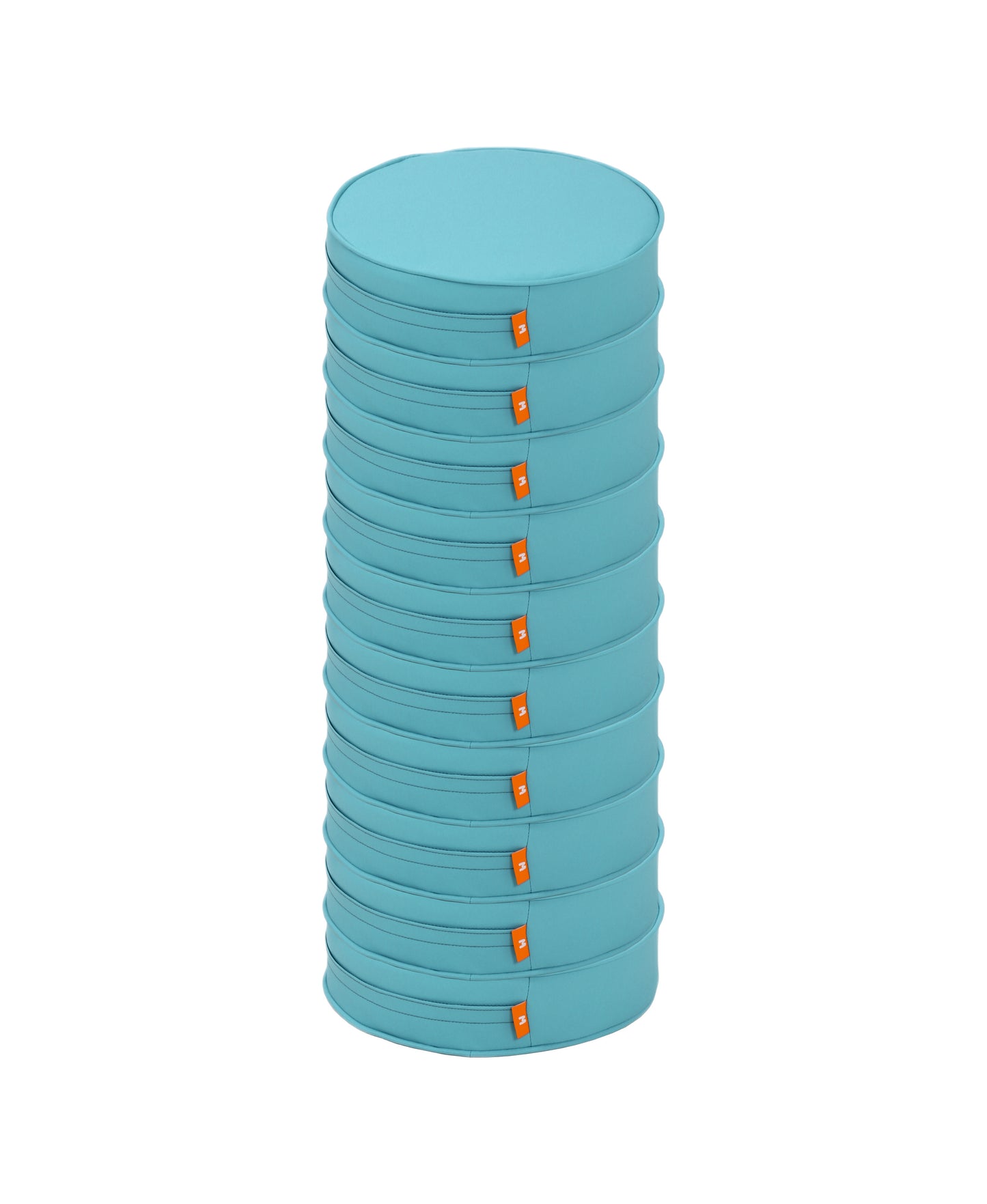 Deri Kumaş Blok Sünger Makaron Minder - Onlu Set 40 cm